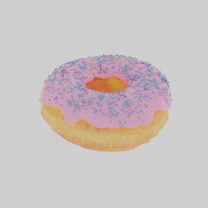 Sweet Vanilla Donut - 3D Model